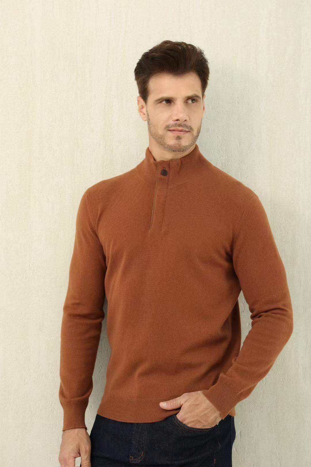 Copy Ermenegildo Zegna Oasi Cashmere Zip Mock Neck Replica Sweater - Image 4