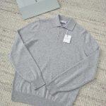 Supreme Brunello Cucinelli Cashmere Knit Replica Polo Shirt - Gray