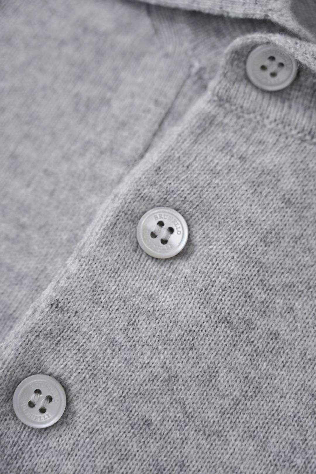 Supreme Brunello Cucinelli Cashmere Knit Replica Polo Shirt - Image 5