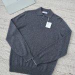 Supreme Brunello Cucinelli Cashmere Knit Replica Polo Shirt - Dark Gray