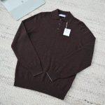 Supreme Brunello Cucinelli Cashmere Knit Replica Polo Shirt - Dark Brown