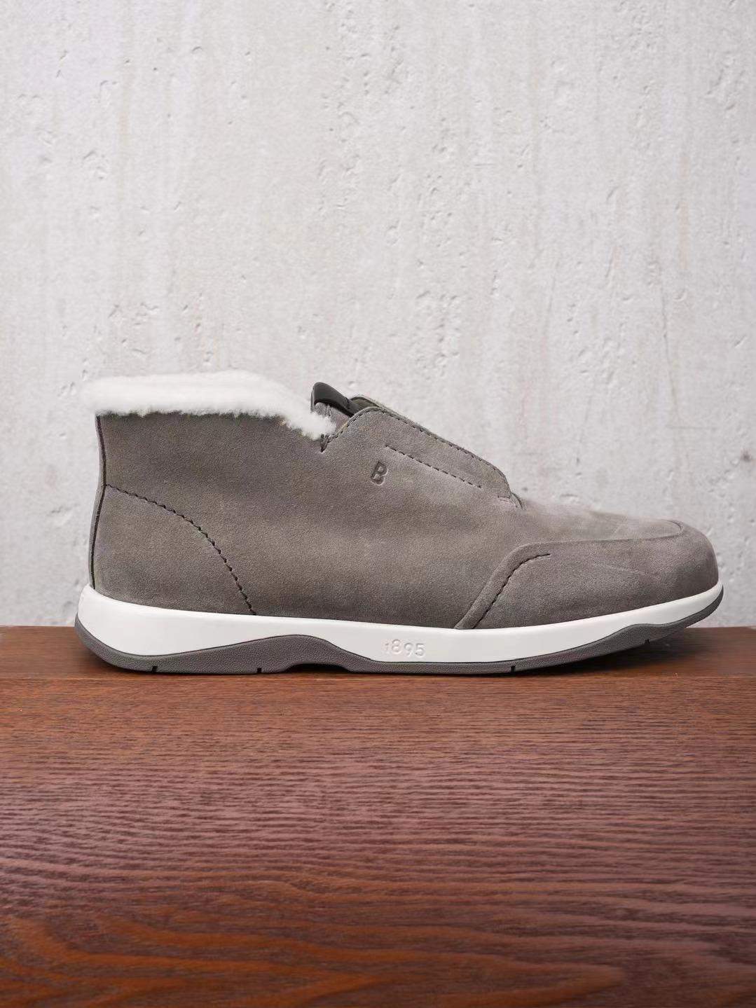 Top Grade Berluti Echappee Suede Replica Slip On - Gray