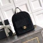 Copy Suede Calfskin And Gold-Tone Metal Replica Backpack