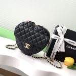 Luxury Replica Lambskin Heart Bag - Black