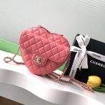 Luxury Replica Lambskin Heart Bag - Pink