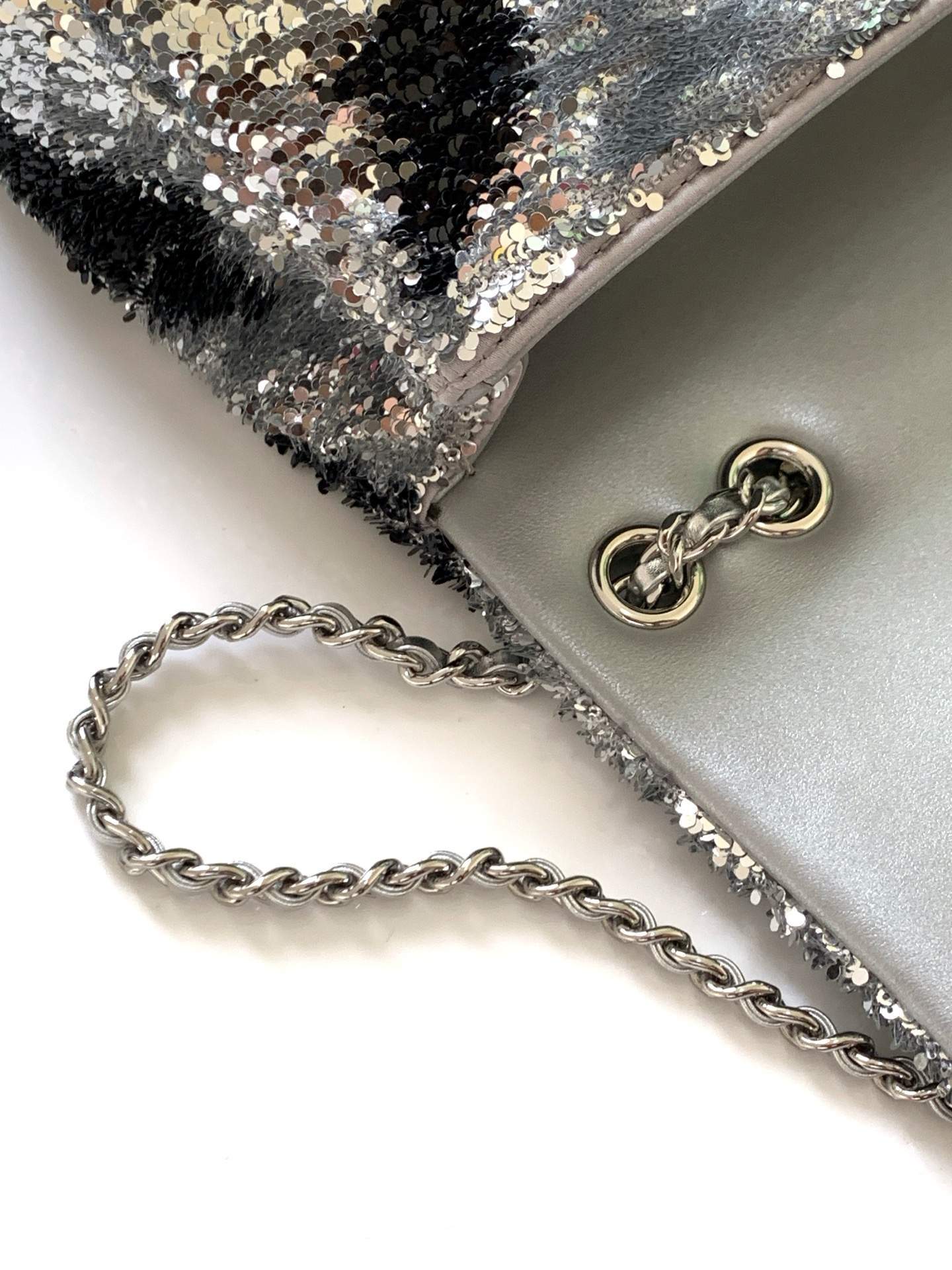Mirror Quality Replica Flap Bag With Sequins - Image 7