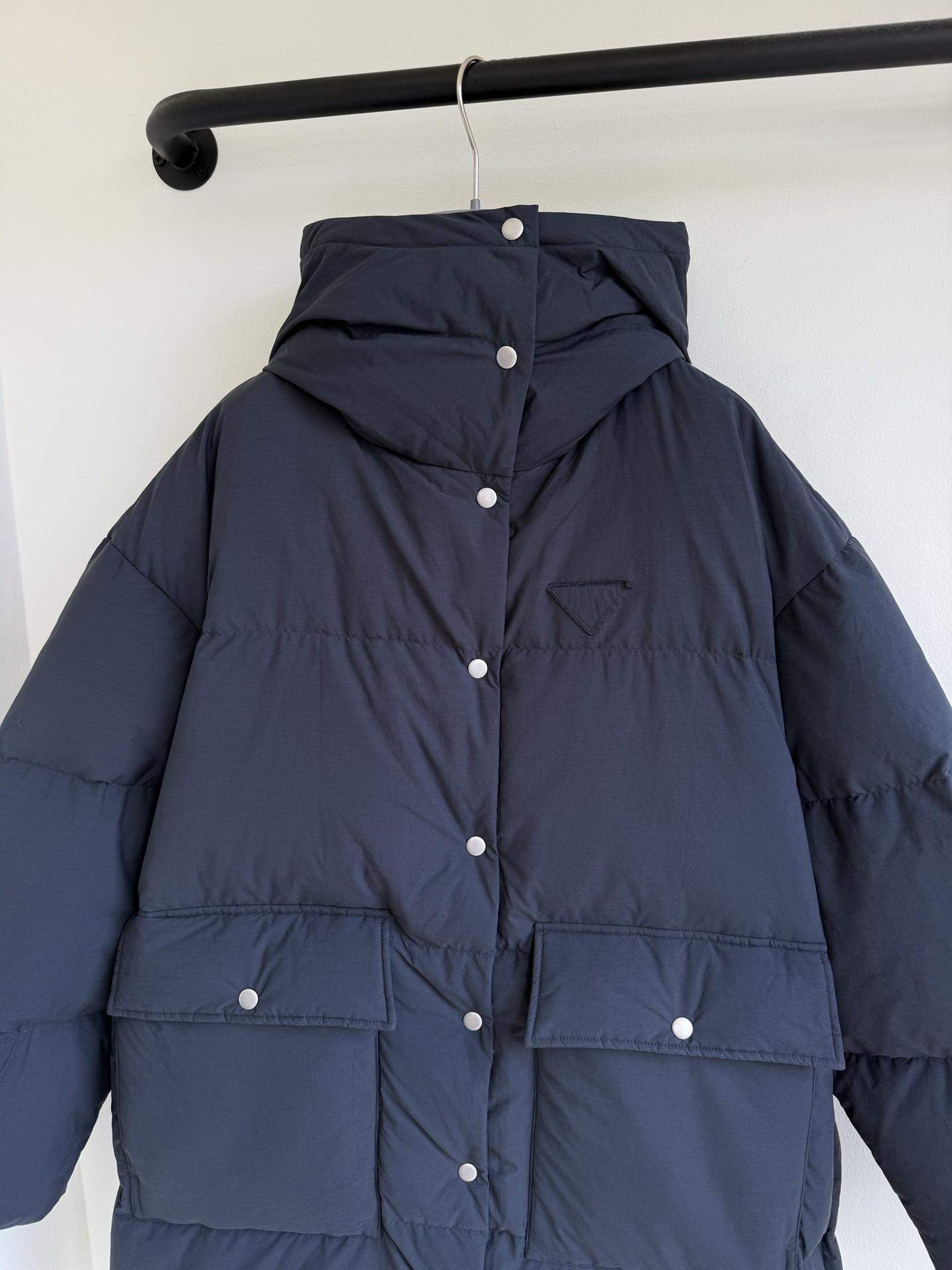 Deluxe Prada Soft Canvas Replica Down Parka - Image 3
