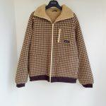 Copy Miu Miu Fleece-Lined Checked Replica Blouson Jacket