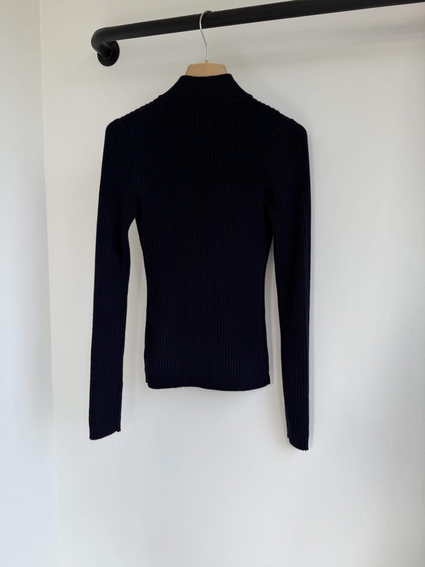 Luxury Replica Miu Miu Cashmere And Leather Zipper Cardigan - Image 2