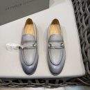 Best Replica Brunello Cucinelli Soft Waxed Calfskin Loafers With Bit Detail - Gray
