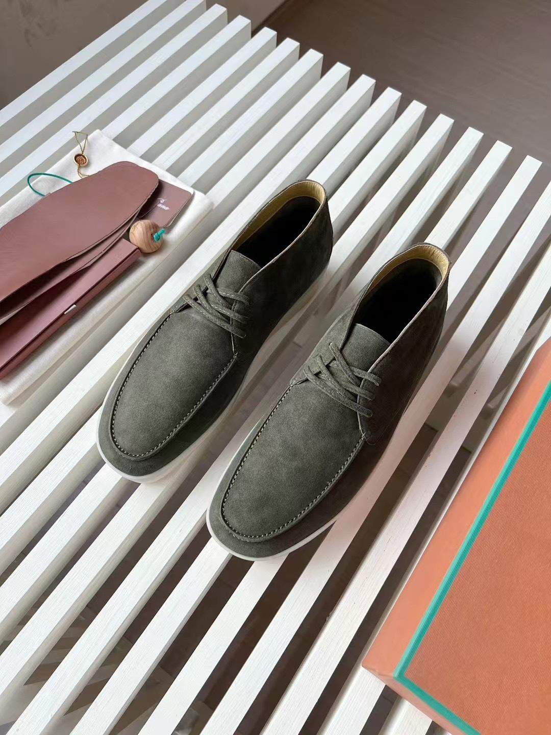 High-Quality Replica Suede Loro Piana Walk and Walk Ankle Boot - Image 3