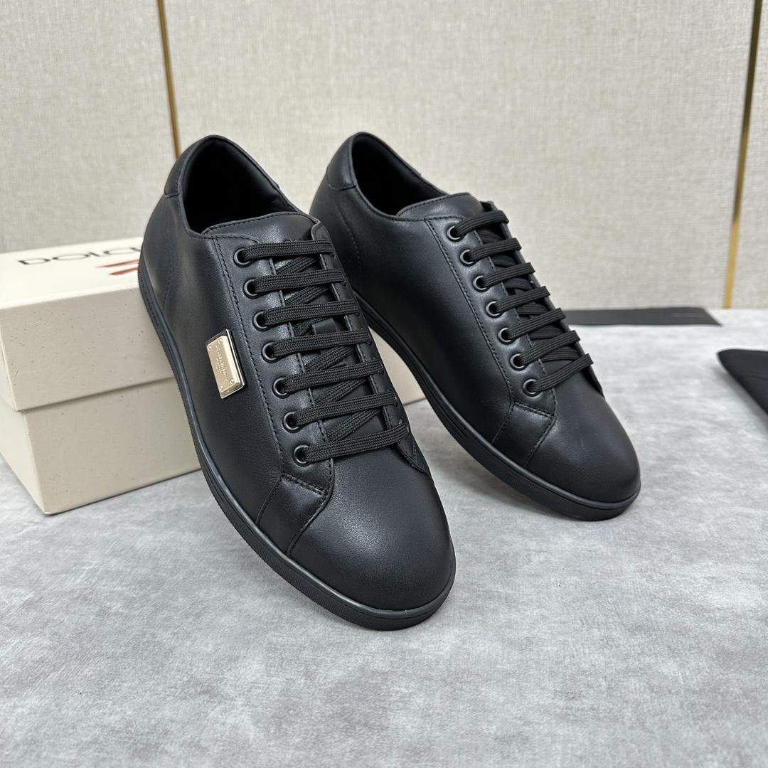Replica Sale Dolce & Gabbana Saint Tropez Calfskin Sneakers - Image 4