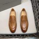 Best Replica Brunello Cucinelli Soft Waxed Calfskin Loafers With Bit Detail - Brown