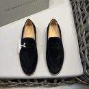 Replica Brunello Cucinelli Washed Suede Penny Loafers - Black