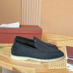 Best Quality Replica Loro Piana Summer Walk Loafers - Dark Gray