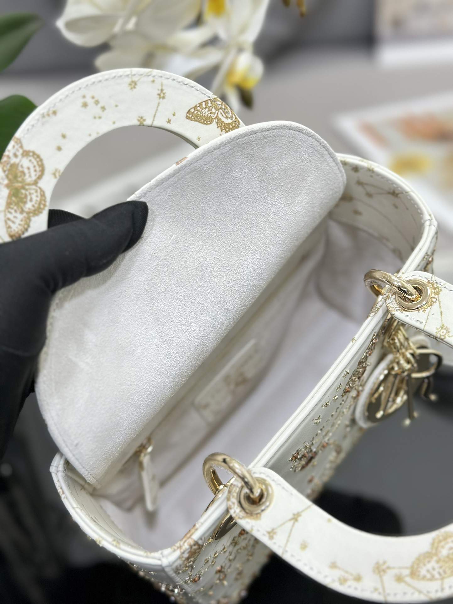Christian Dior Zodiac Embroidered Small Lady Dior Replica Bag - Image 8