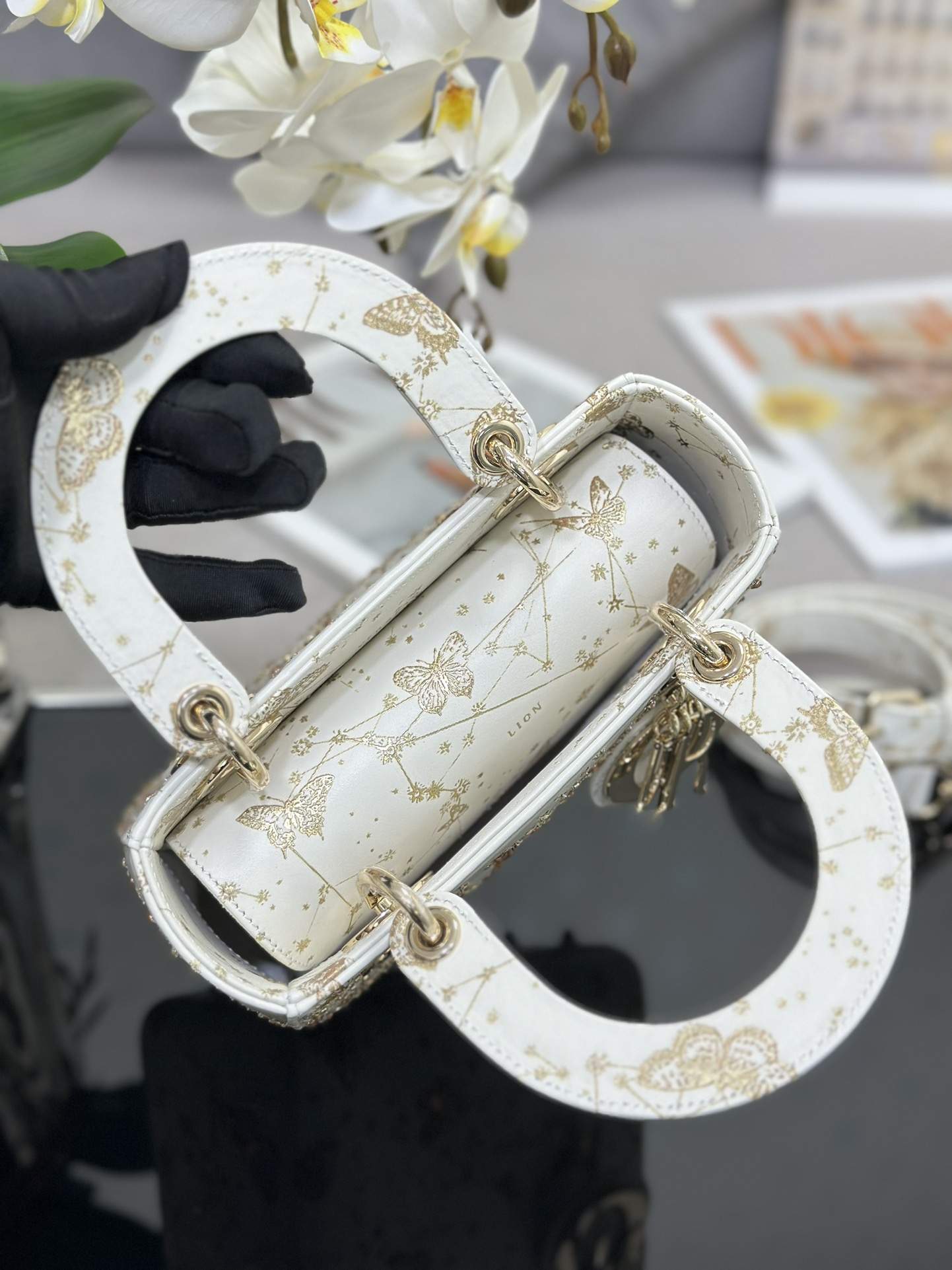 Christian Dior Zodiac Embroidered Small Lady Dior Replica Bag - Image 5