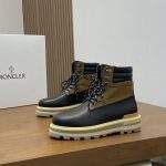 Superior Moncler Peka Lace-Up Leather Replica Boots - Brown
