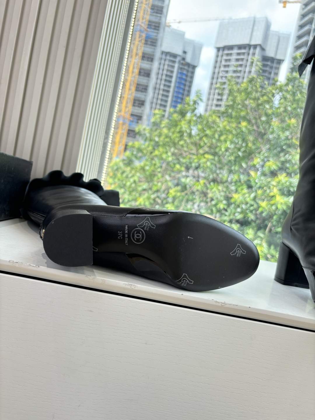 Deluxe Stretch Lambskin & Patent Calfskin Replica High Boots - Image 9