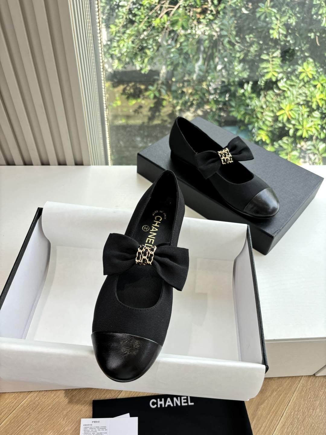 Exact Copy Grosgrain And Calfskin Replica Mary Janes - Image 5