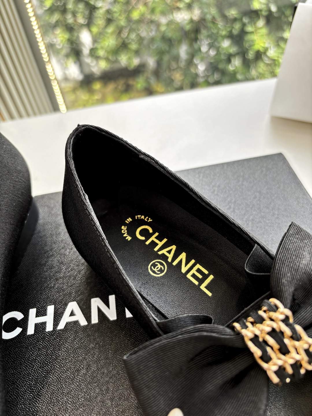 Exact Copy Grosgrain And Calfskin Replica Mary Janes - Image 7