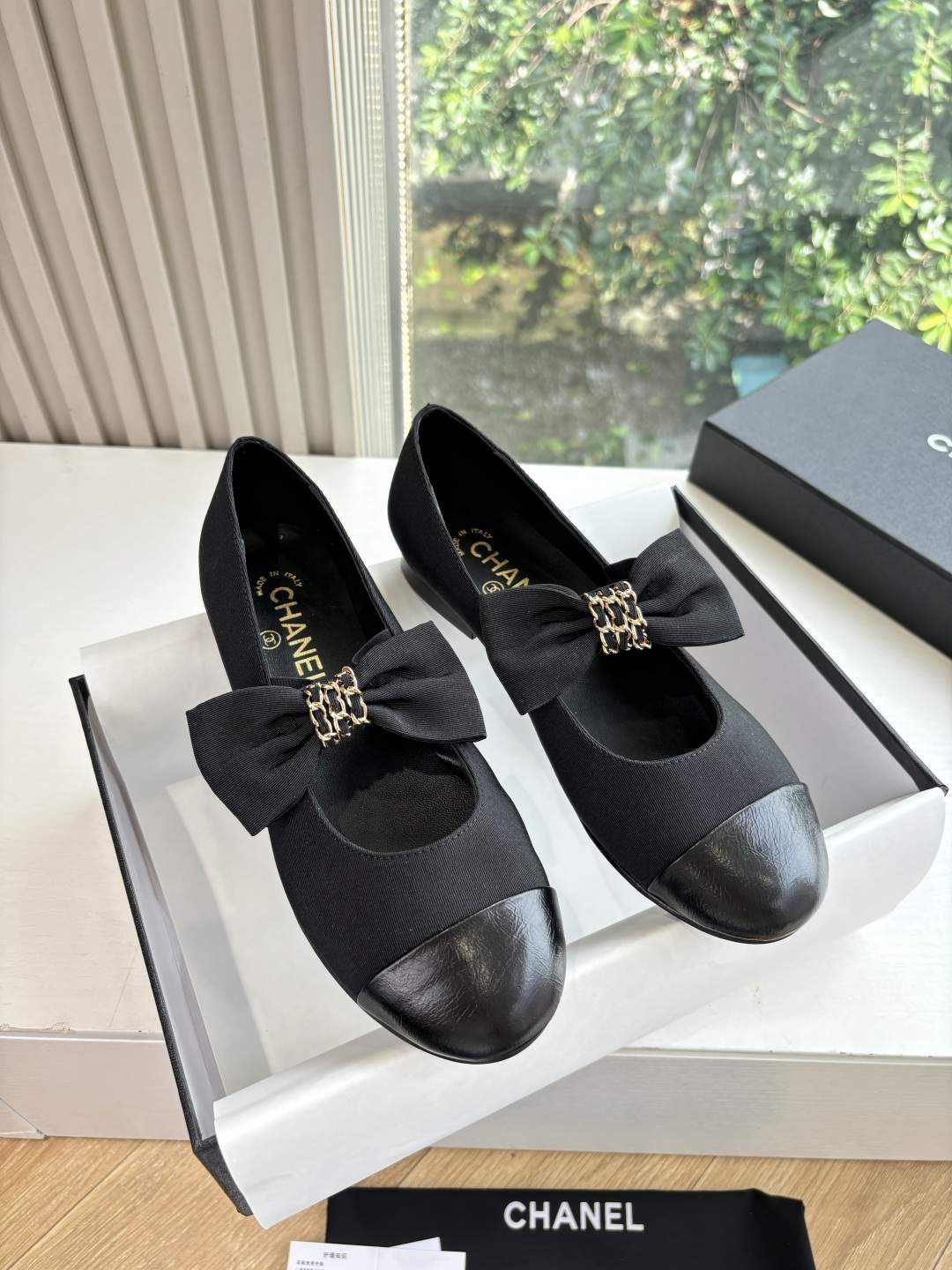 Exact Copy Grosgrain And Calfskin Replica Mary Janes - Image 6