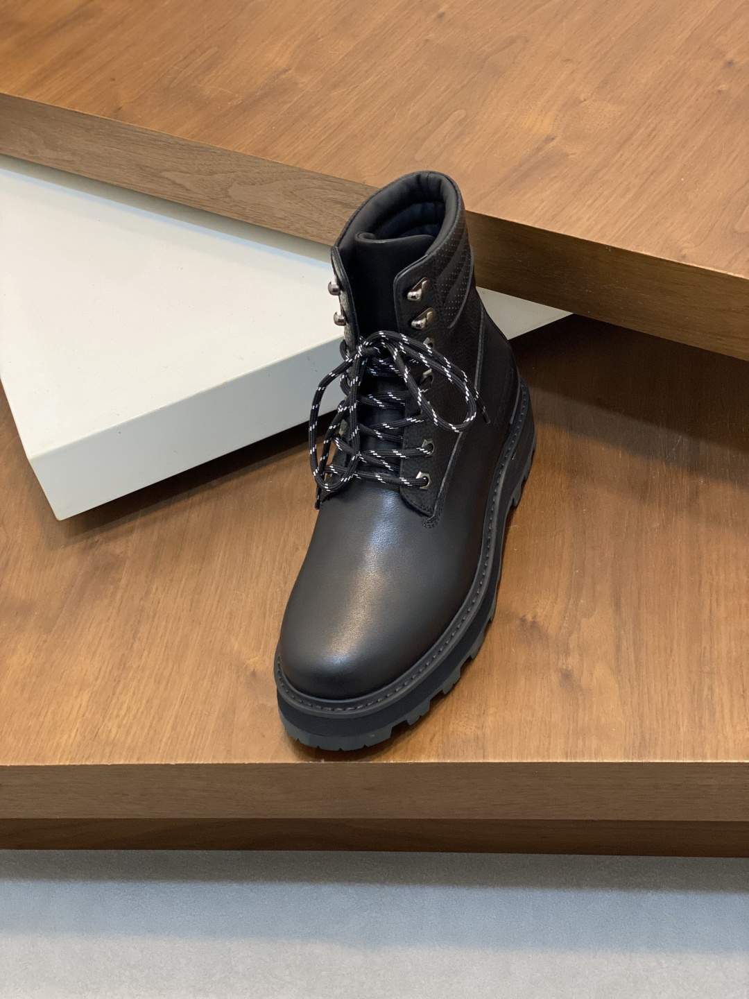 Superior Moncler Peka Lace-Up Leather Replica Boots - Image 7