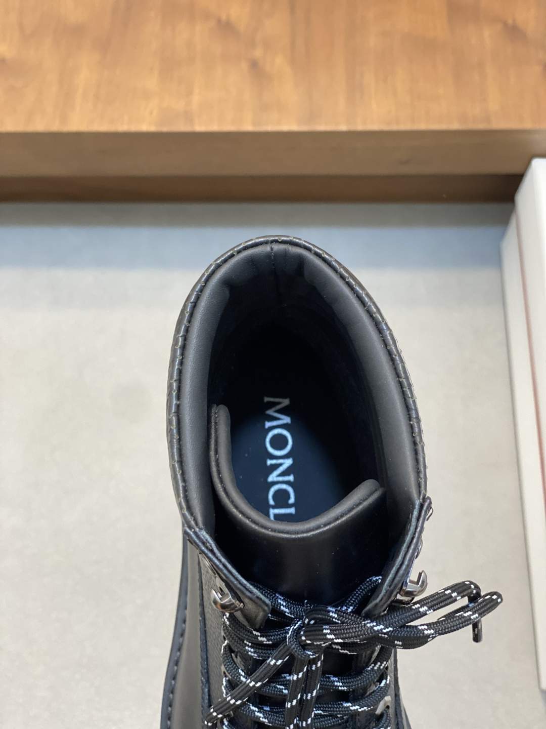 Superior Moncler Peka Lace-Up Leather Replica Boots - Image 9