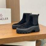 Supreme Moncler Larue Leather Chelsea Replica Boots - Black