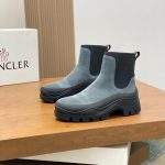 Supreme Moncler Larue Leather Chelsea Replica Boots - Light Blue
