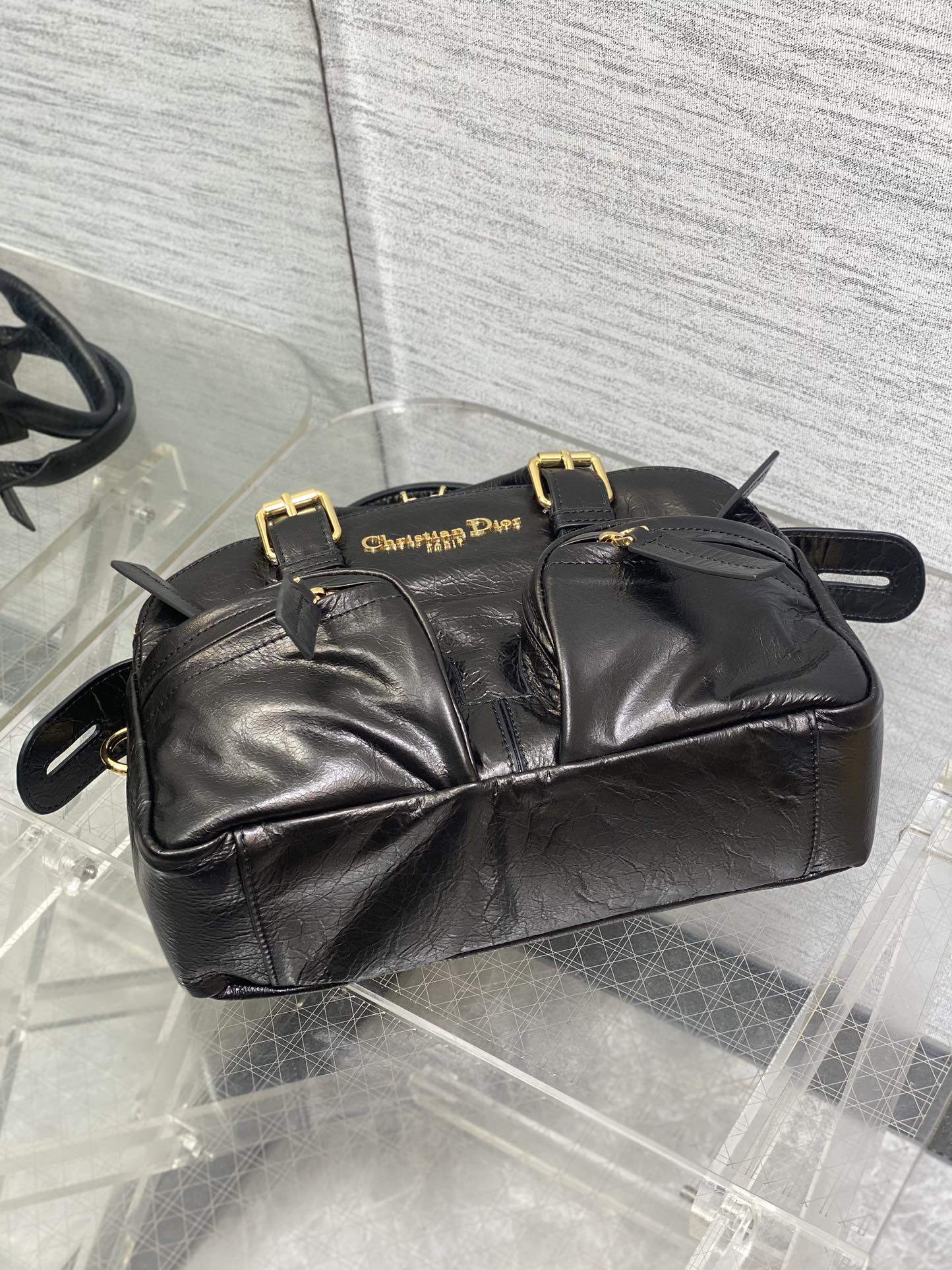 Deluxe Christian Dior Small Grand Tour Replica Bowling Bag - Image 5