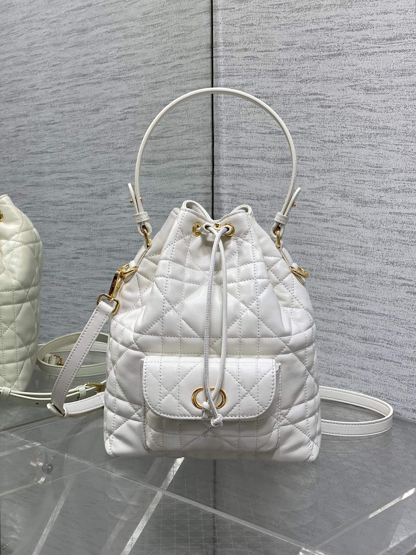 Exclusive Christian Small Dior Caro Replica Bucket Bag
