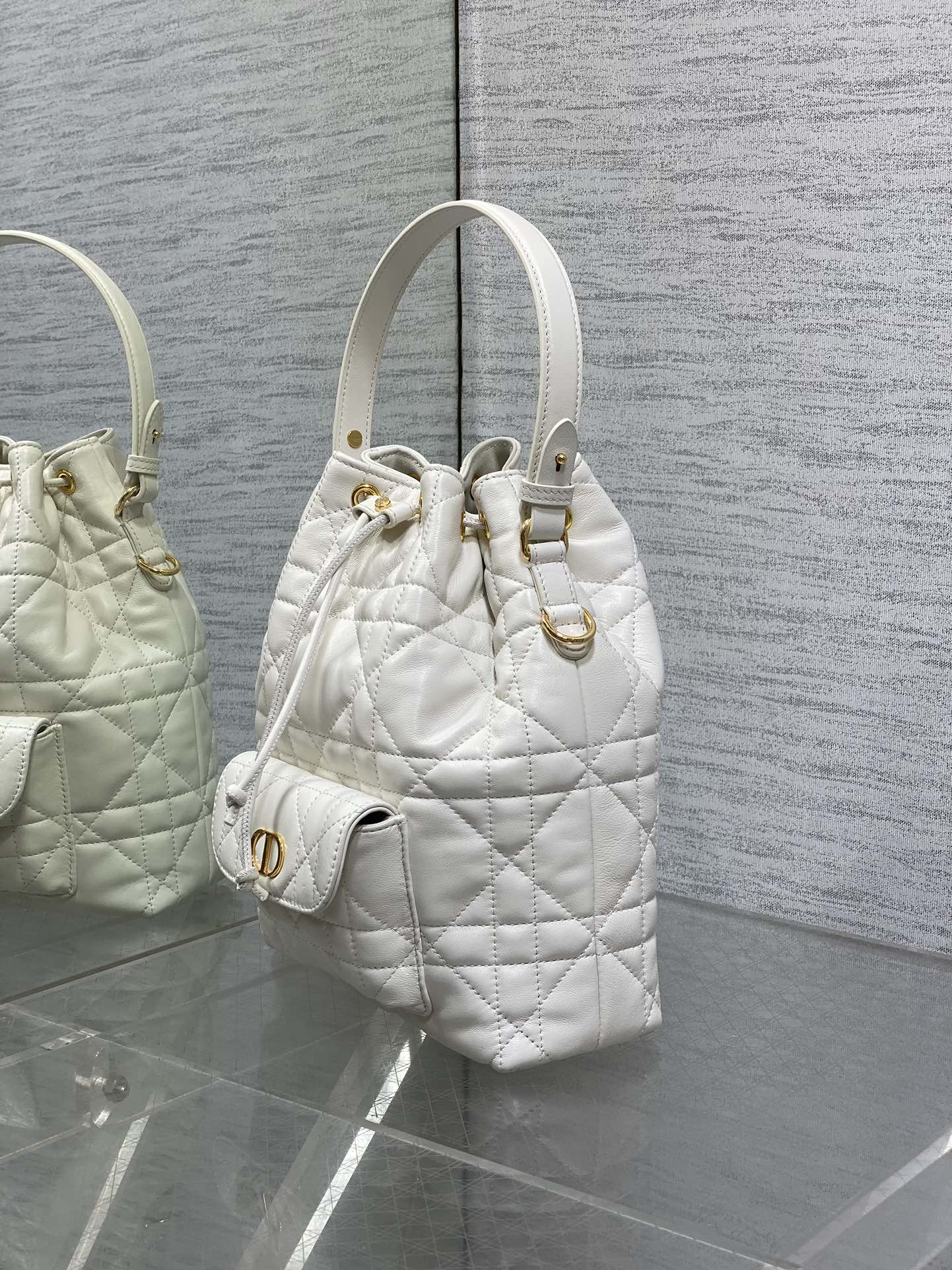 Exclusive Christian Small Dior Caro Replica Bucket Bag - Image 3