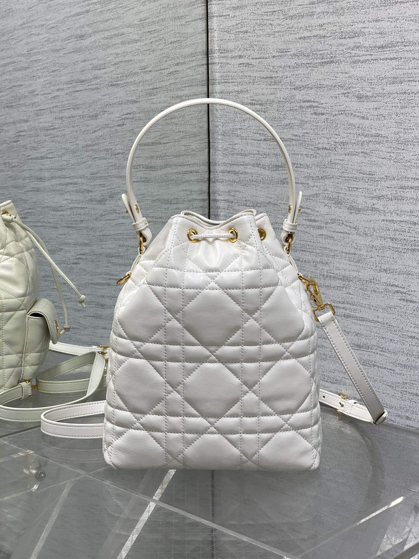 Exclusive Christian Small Dior Caro Replica Bucket Bag - Image 2