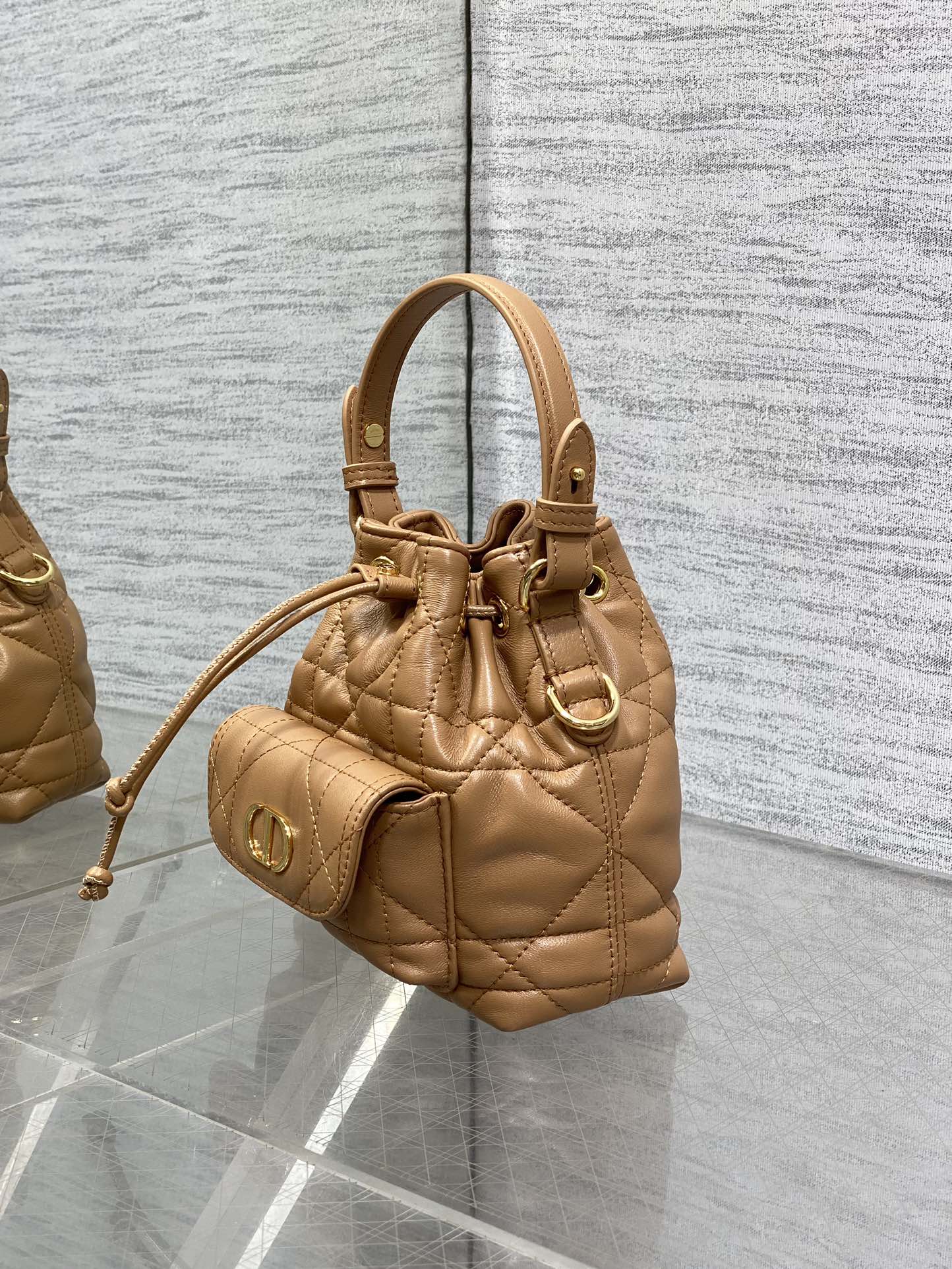 Superior Christian Dior Caro Nano Replica Bucket Bag - Image 3