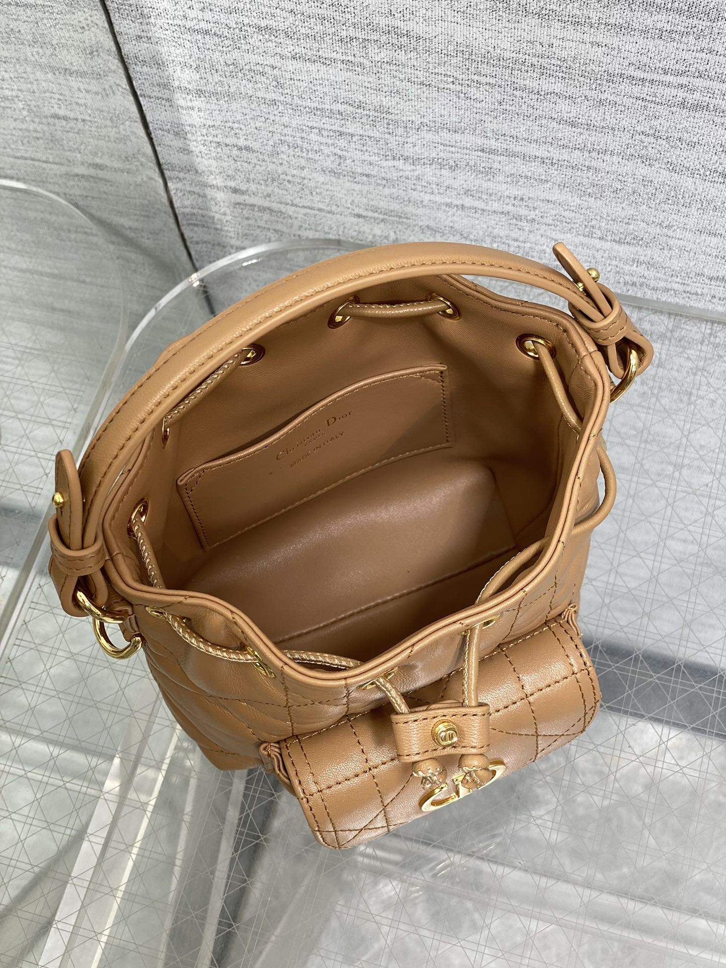 Superior Christian Dior Caro Nano Replica Bucket Bag - Image 8