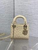 Deluxe Christian Dior Lady Dior Ostrich Replica Mini Bag