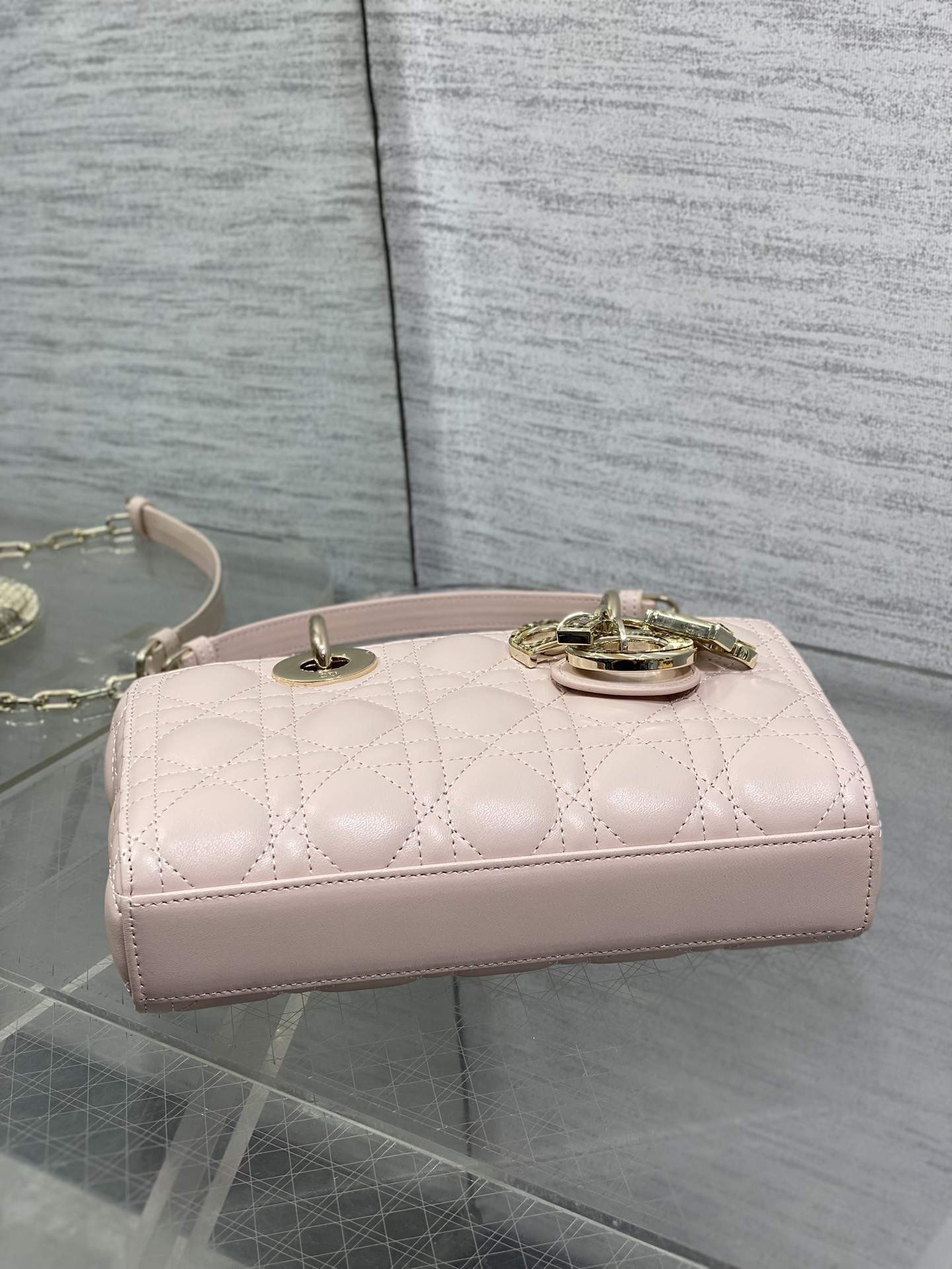 Lux Christian Dior Small Lady D-Joy Replica Bag With a Python Top Handle - Image 5