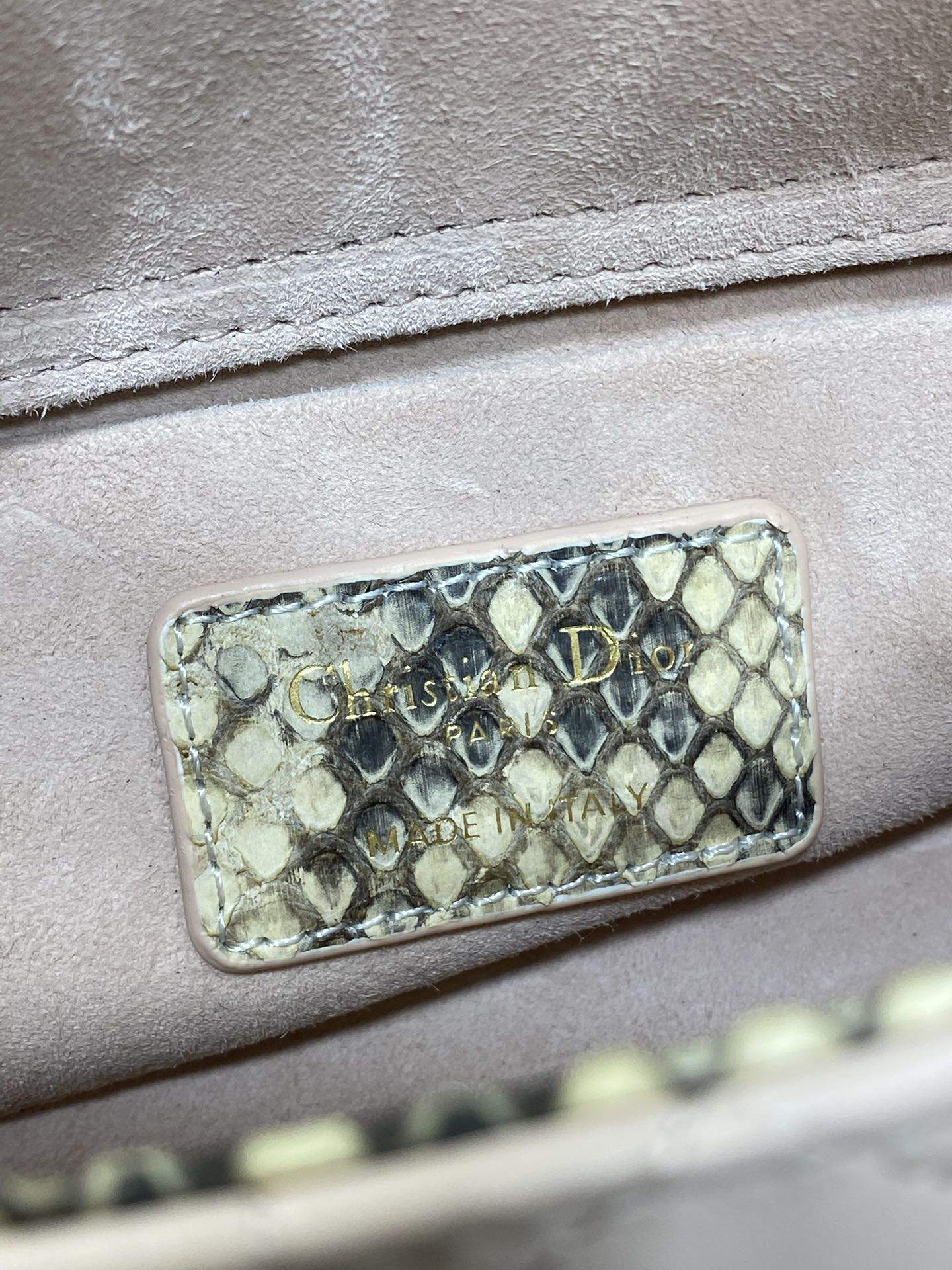 Lux Christian Dior Small Lady D-Joy Replica Bag With a Python Top Handle - Image 9