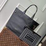 Copy Louis Vuitton Neverfull Inside Out MM Replica Bag - Black
