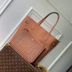 Copy Louis Vuitton Neverfull Inside Out MM Replica Bag - Brown