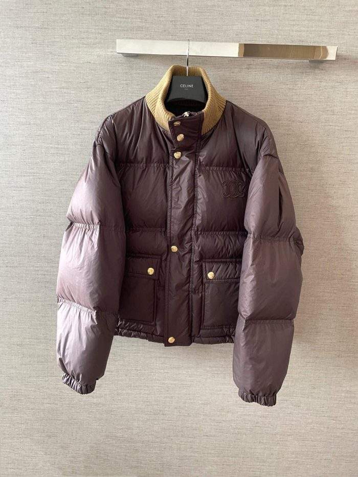 Deluxe Celine Replica Puffer Jacket In Light Nylon