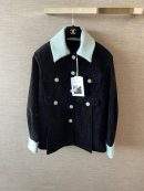 Original Inspired Velvet Replica Jacket With a Blue Tweed Collar