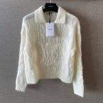 Exclusive Celine Replica Sweater In Aran Mohair And Wool - White