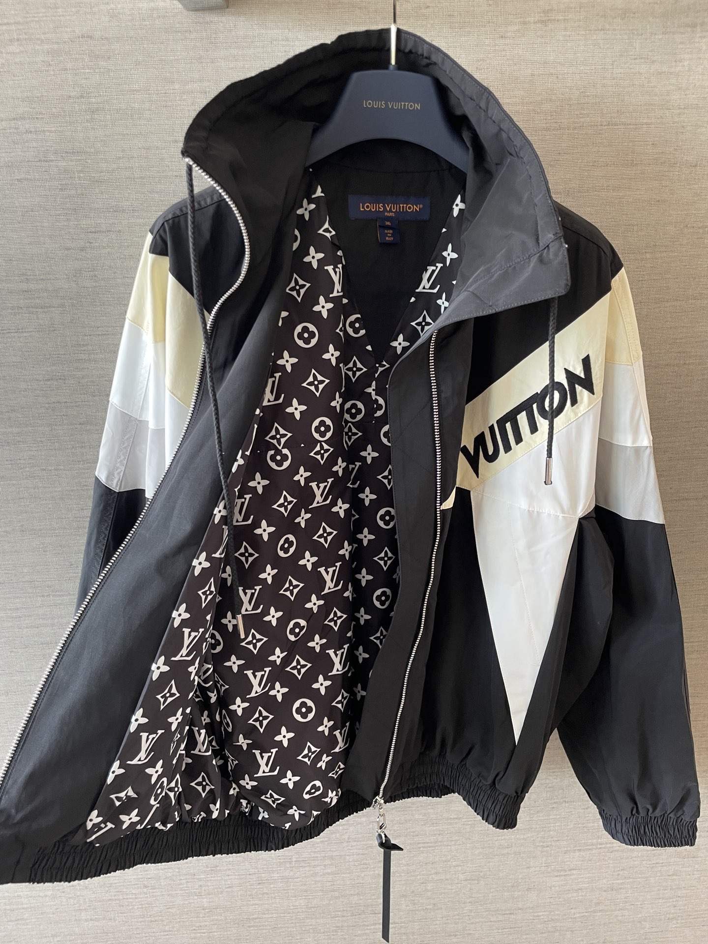 Deluxe Louis Vuitton Color-Blocked Replica Windbreaker - Image 3