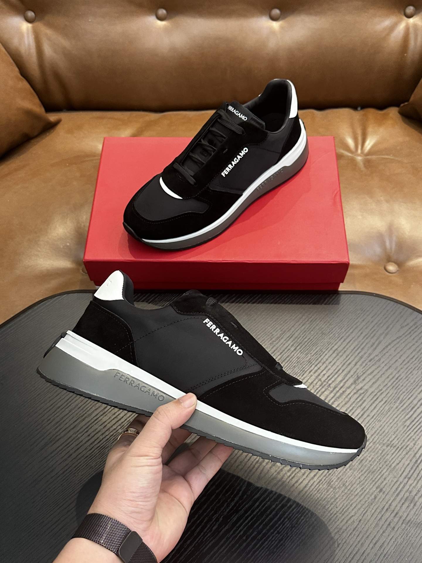 Delux Salvatore Ferragamo Low Cut Replica Sneaker - Image 5