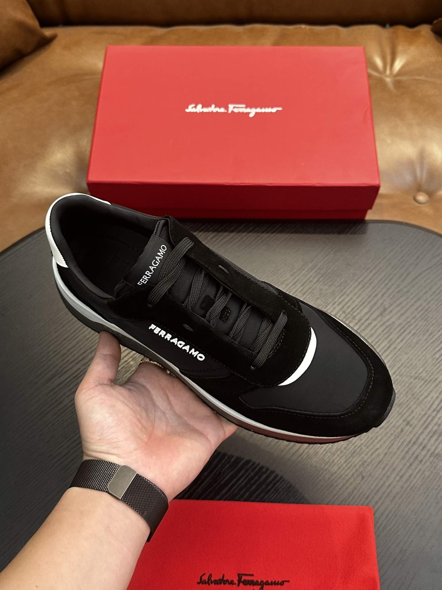 Delux Salvatore Ferragamo Low Cut Replica Sneaker - Image 2