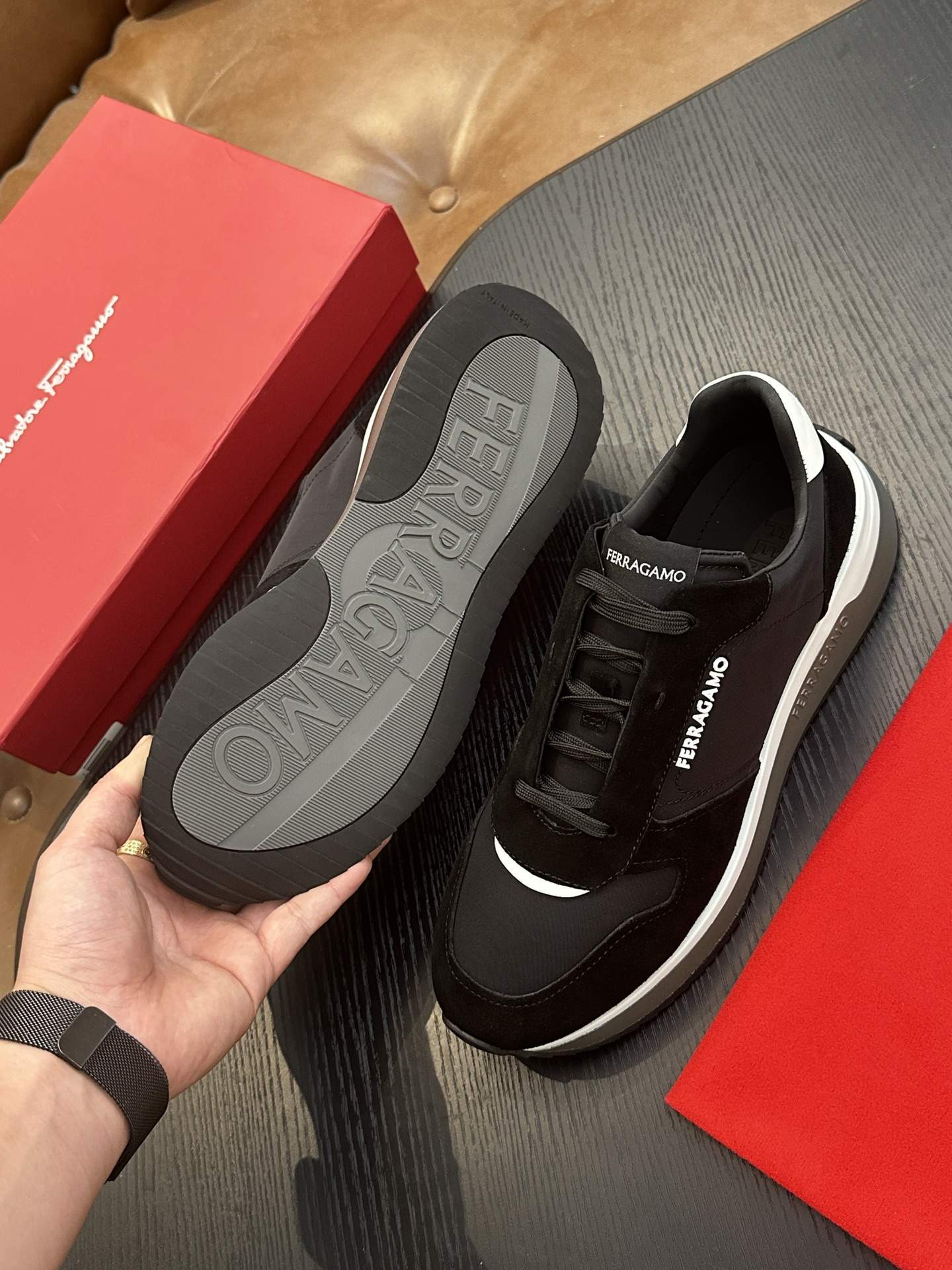 Delux Salvatore Ferragamo Low Cut Replica Sneaker - Image 9