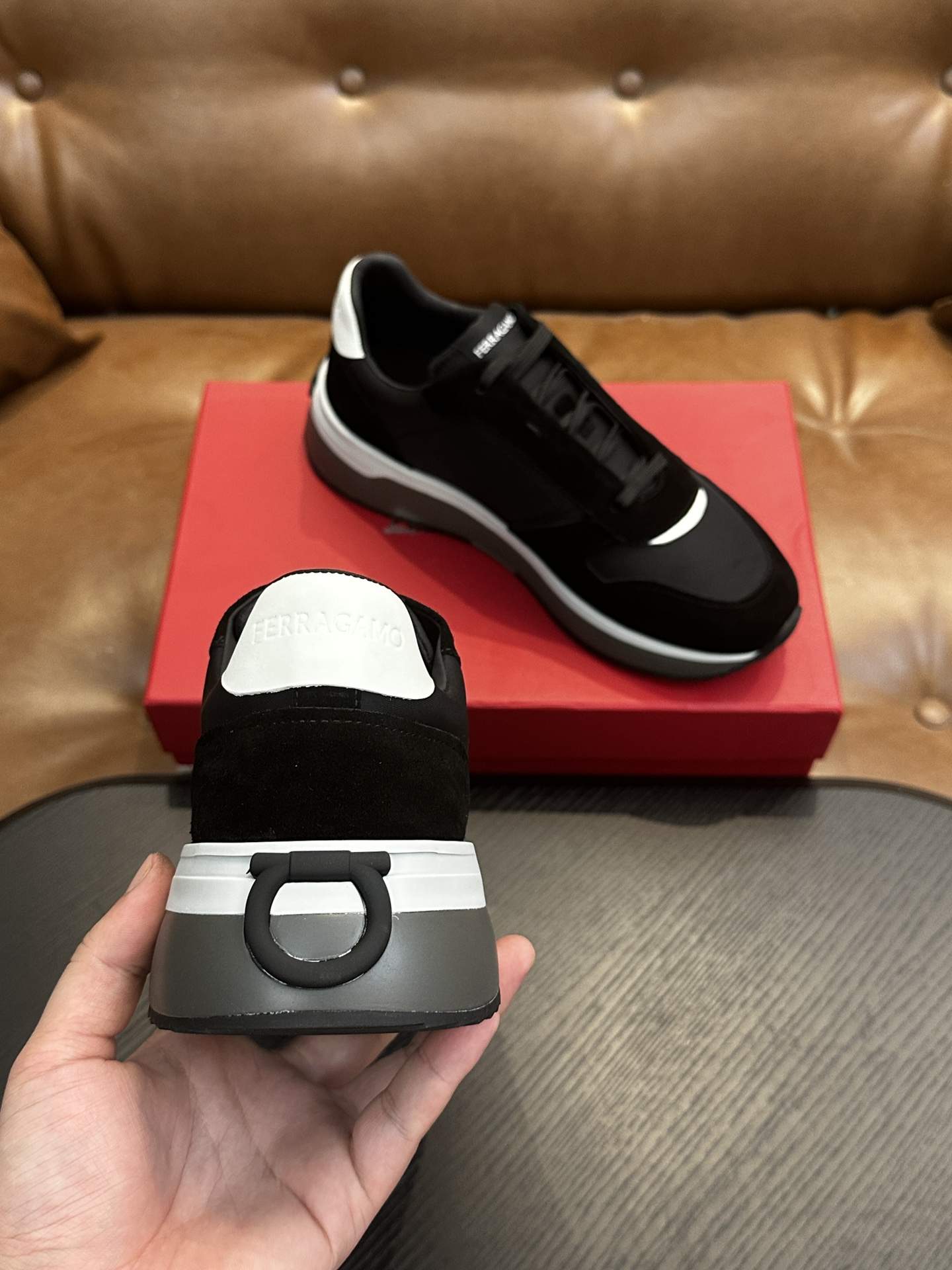 Delux Salvatore Ferragamo Low Cut Replica Sneaker - Image 8