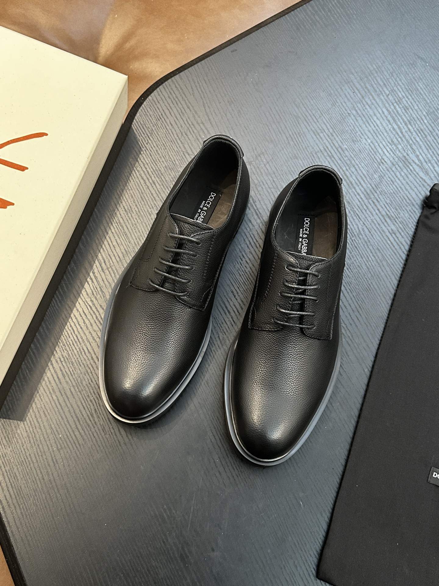 Top Grade Dolce & Gabbana Grained Derby Replica Shoes - Image 3